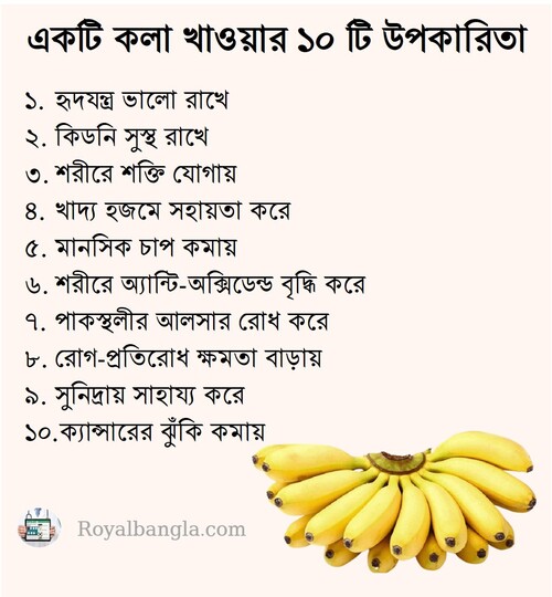 Banana Health Benefits in Bangla